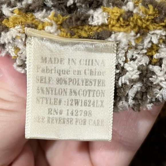 Arula A Beautiful Soul Leopard Mustard Chunky Knit Distressed Cardigan size 2X - Picture 6 of 6